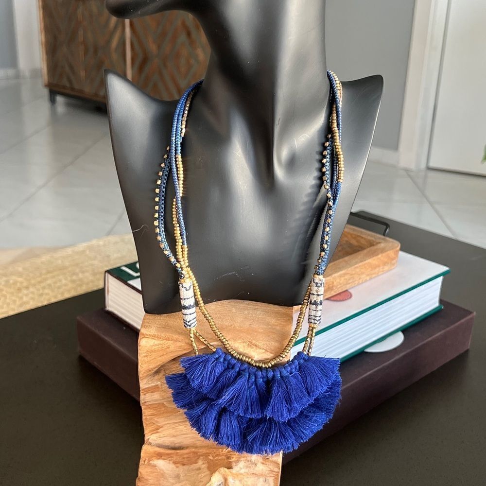 SERAFINA Hmong Tassel Statement Necklace
